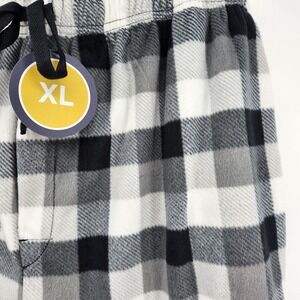 Stafford Black And‎ White Fleece Regular Fit Sleepwear Pants Size XL Lounge